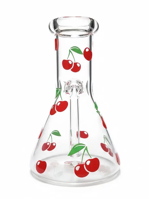 8″ 5mm Cherry Crush Beaker Glass Bong 8" 5mm Cherry Crush Beaker Glass Bong