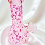 8" 5mm Hello Kitty x LV Monogram Beaker Glass Bong