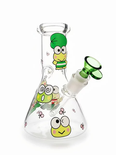 8″ 5mm Keroppi Fun Beaker Glass Bong 8" 5mm Keroppi Fun Beaker Glass Bong
