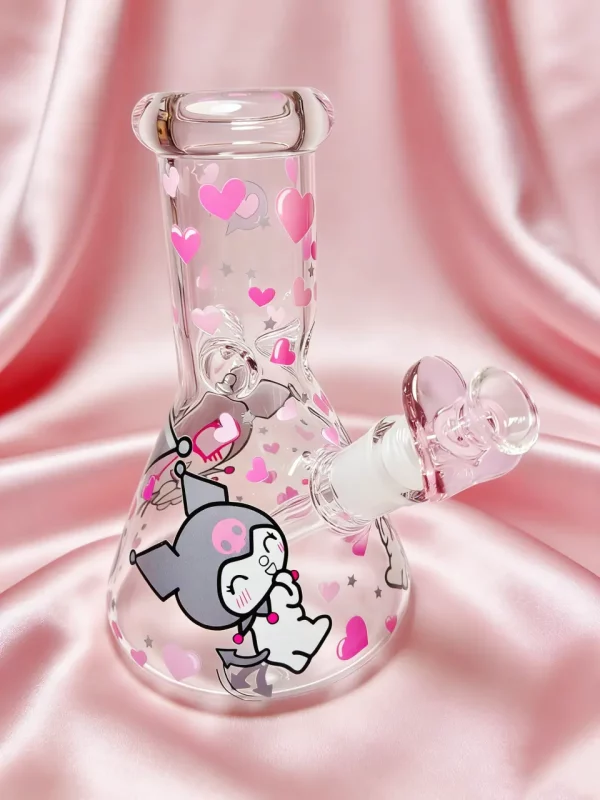 8" 5mm Lovely Kuromi Beaker Glass Bong