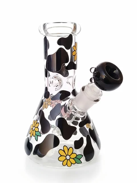 8″ 5mm Pastoral Cow Beaker Glass Bong 8" 5mm Pastoral Cow Beaker Glass Bong
