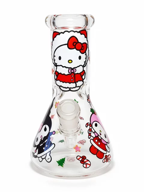 8" 5mm Sanrio Christmas Beaker Glass Bong