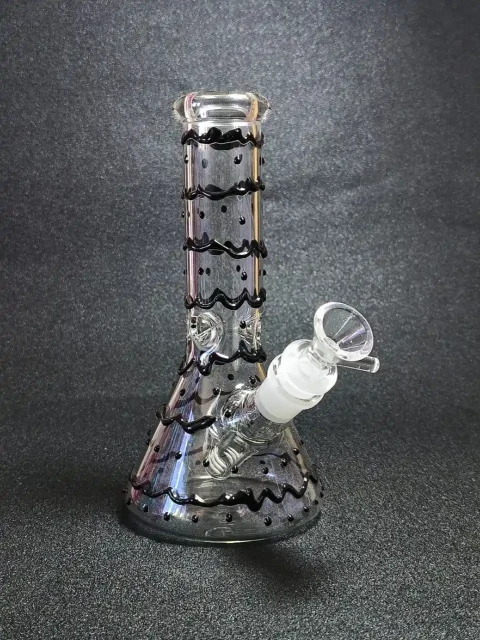 8 Choco Lace Drip Beaker Glass Bong