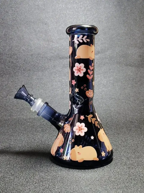 8 Deep Blue Capybara Beaker Glass Bong2 8 Deep Blue Capybara Beaker Glass Bong