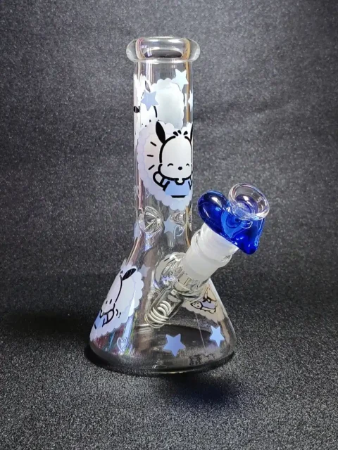 8 Pochacco Blue Star Beaker Glass Bong