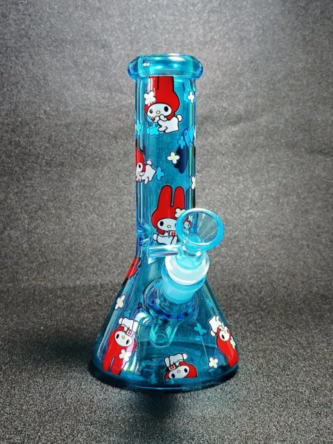 8 Red My Melody Sapphire-blue Beaker Glass Bong