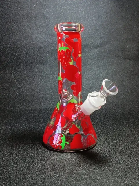 8 Strawberry Milk Flow Beaker Glass Bong