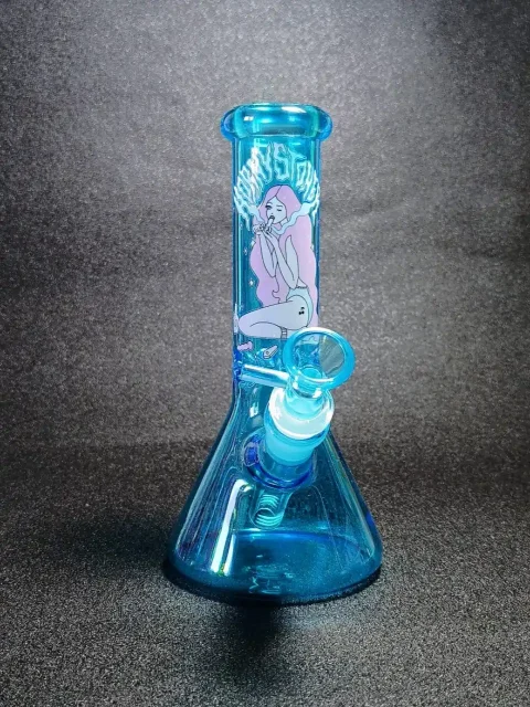 8 Vapor Girl Blue Beaker Glass Bong