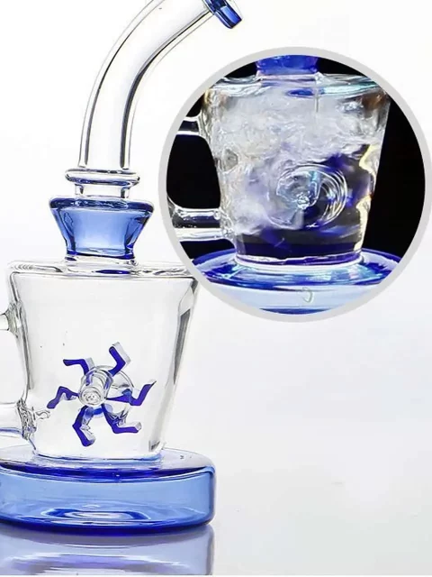 8” Windmill Perc Glass Bong-3 8” Windmill Perc Glass Bong