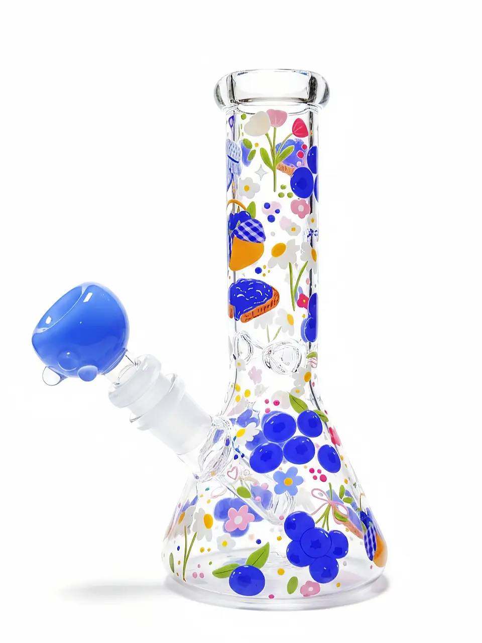 8" Blueberry Afternoon Beaker Glass Bong