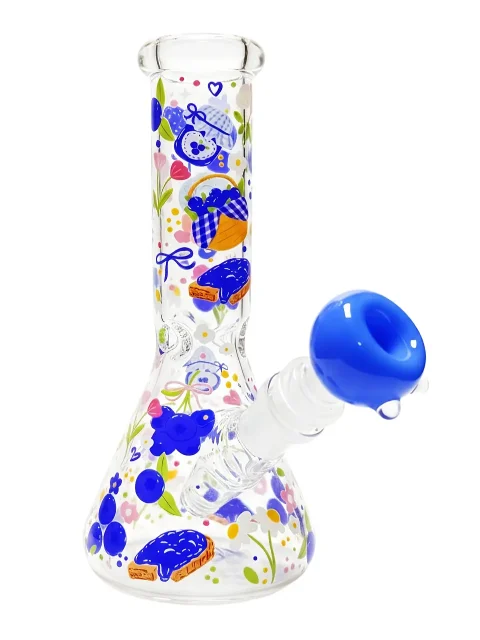 8" Blueberry Afternoon Beaker Glass Bong