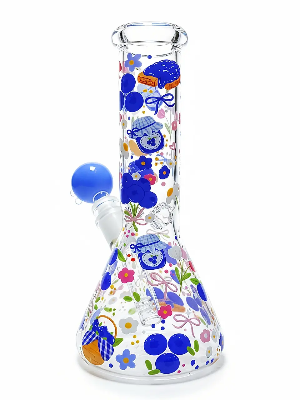8" Blueberry Afternoon Beaker Glass Bong