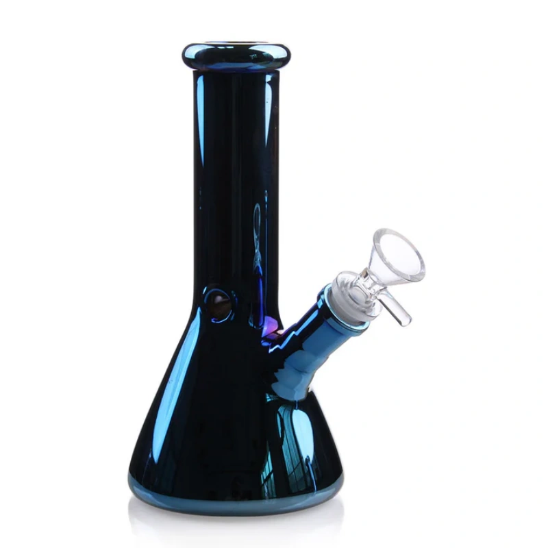 8" Iridescent Mini Beaker Glass Bong