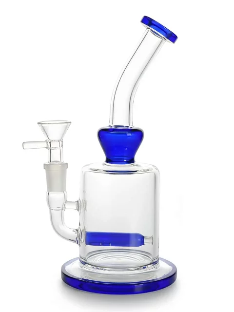 8” Minimal Inline Perc Glass Bong | Multiple colors