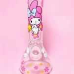 8" My Melody Floral & Butterfly Glass Bong