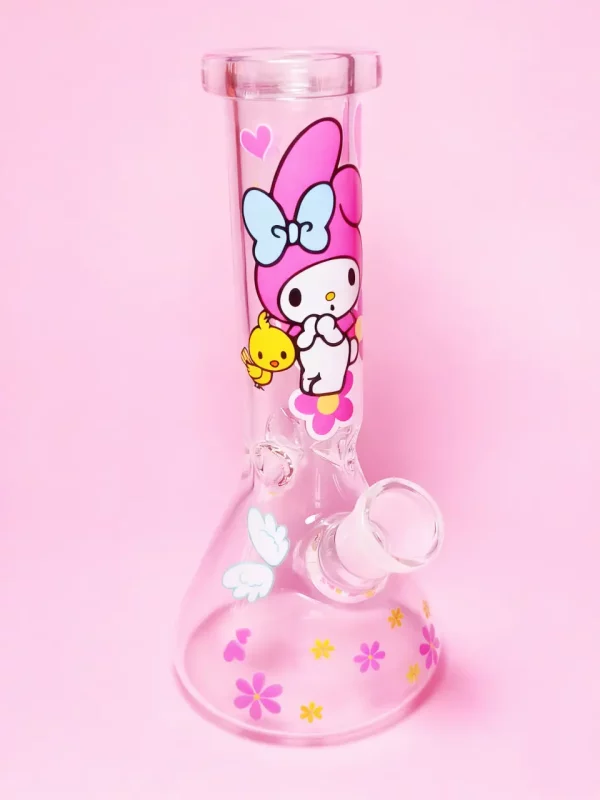 8" My Melody Floral & Butterfly Glass Bong
