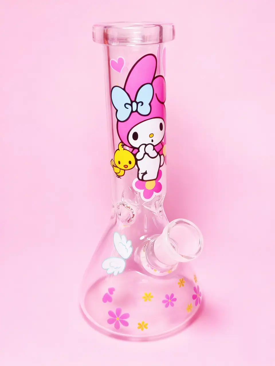 8" My Melody Floral & Butterfly Glass Bong