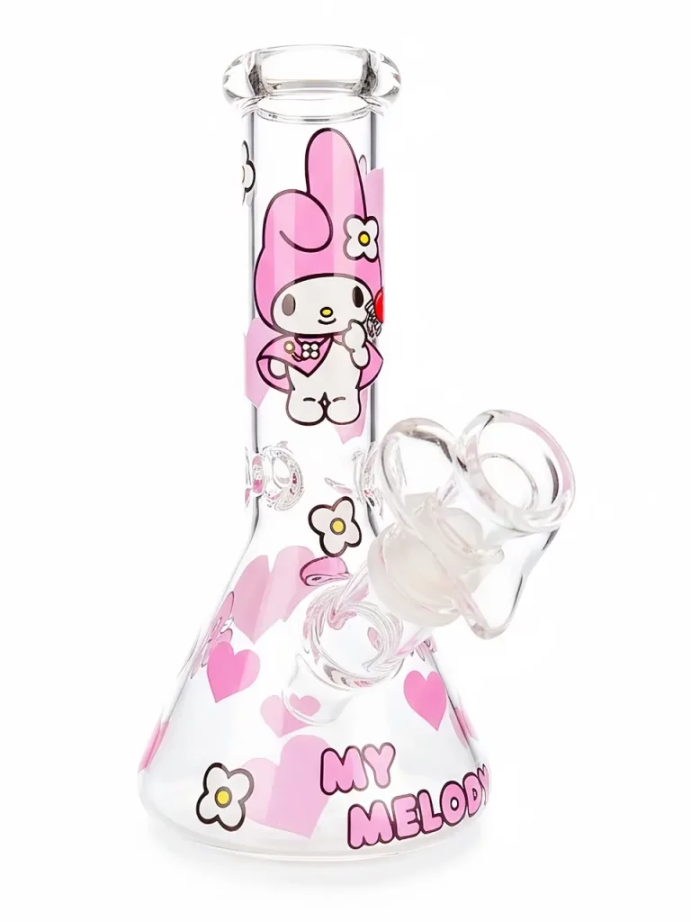 8" My Melody Pink Dream Beaker Glass Bong