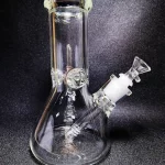 8" 7mm Thick Clear Glass Beaker Bong