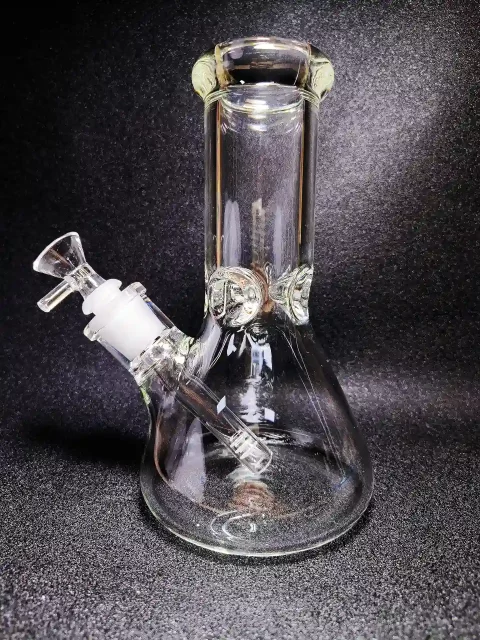 8″ 7mm Thick Clear Glass Beaker Bong 8" 7mm Thick Clear Glass Beaker Bong