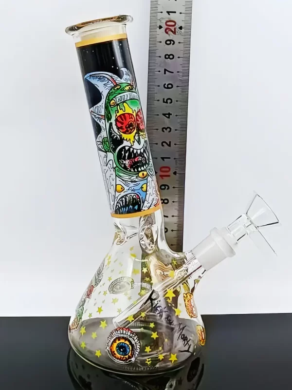 8″ Zombie Rick Mini Beaker Glass Bong