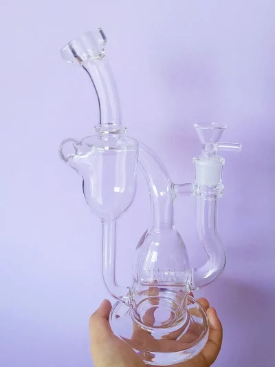 9.5" Recycler Dab Rig with Multi-Slit Inline Diffuser