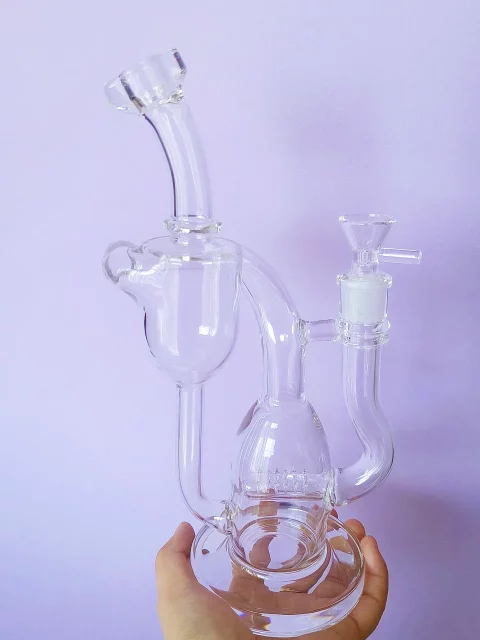 9.5" Recycler Dab Rig with Multi-Slit Inline Diffuser