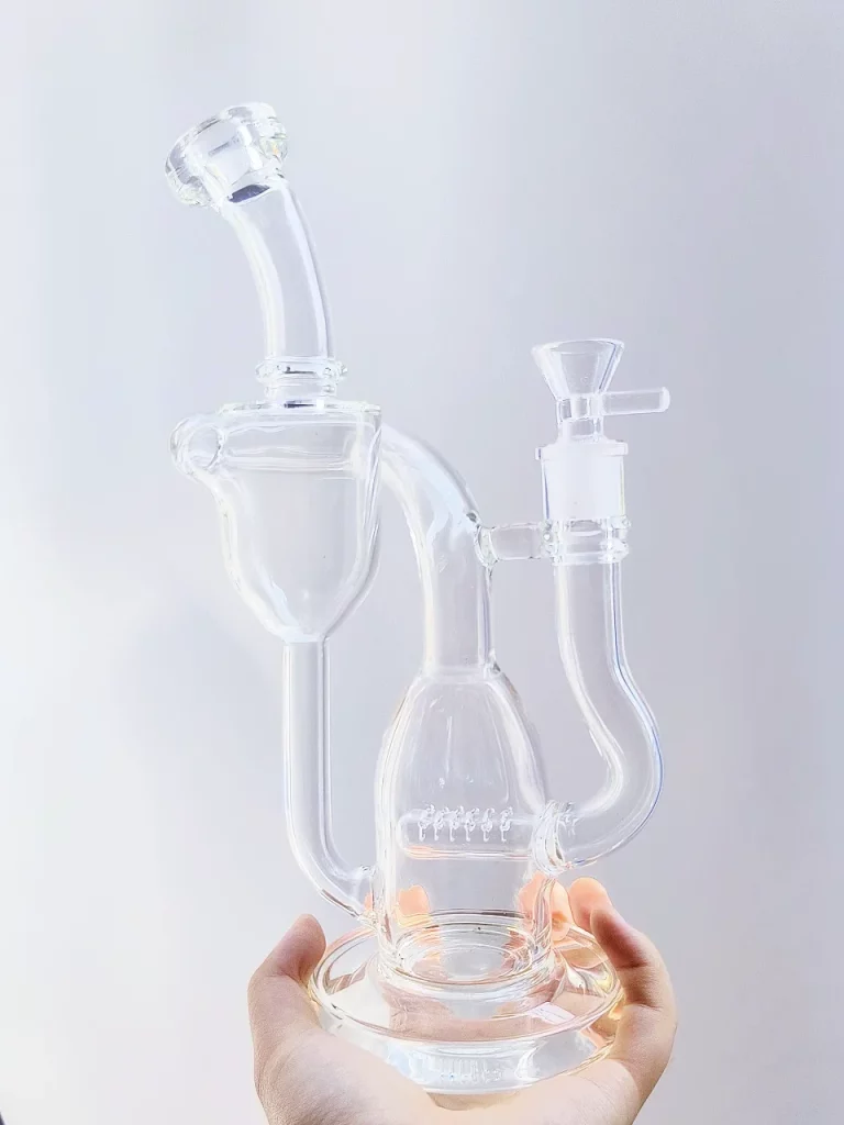 9.5" Recycler Dab Rig with Multi-Slit Inline Diffuser