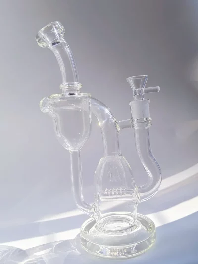 9.5" Recycler Dab Rig with Multi-Slit Inline Diffuser
