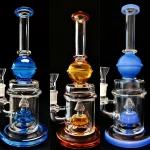 9" Modern Geometric “Color Sphere” Glass Bong