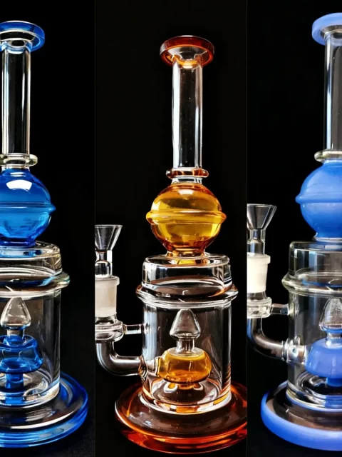 9 Modern Geometric “Color Sphere” Glass Bong