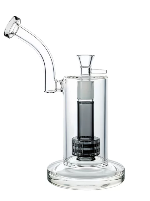 9" Upright Black Bubbler Bong with Matrix Perc