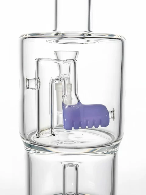 9″ Dual Chamber Inline Perc Glass Bong | Milky Blue 9" Dual Chamber Inline Perc Glass Bong | Milky Blue