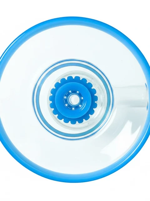 9″ Ice Core Blue Column Perc Glass Bong 9" Ice Core Blue Column Perc Glass Bong