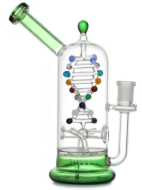 9” Life Code DNA Dual Helix Spinner Perc Bong
