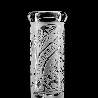 9" Toke Tech Sandblasted 9mm Thick Glass Beaker Bong