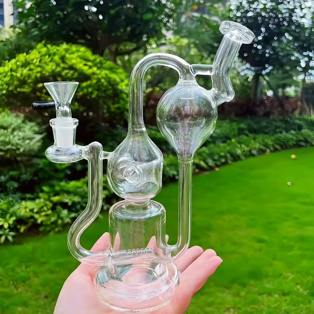 9″ Multi-Chamber Recycler Bong with Inline Perc