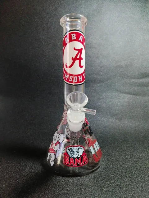 Alabama Crimson Tide Beaker Glass Bong