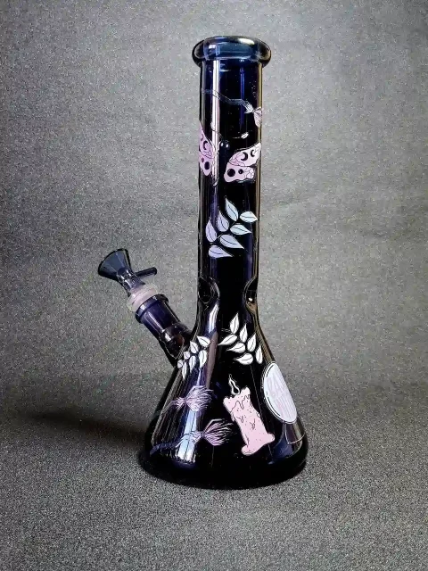 Basic Witch Deep Blue Glass Beaker Bong-2 Basic Witch Deep Blue Glass Beaker Bong