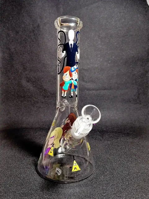 Gravity Falls & Slender Man Paranormal Mystery Beaker Glass Bong