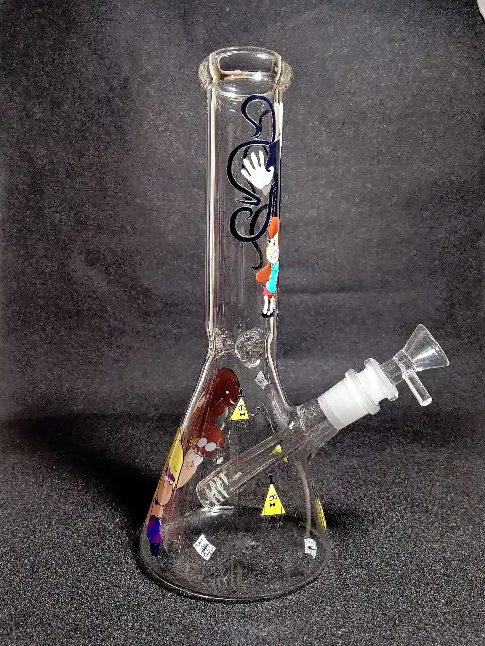 Gravity Falls & Slender Man Paranormal Mystery Beaker Glass Bong