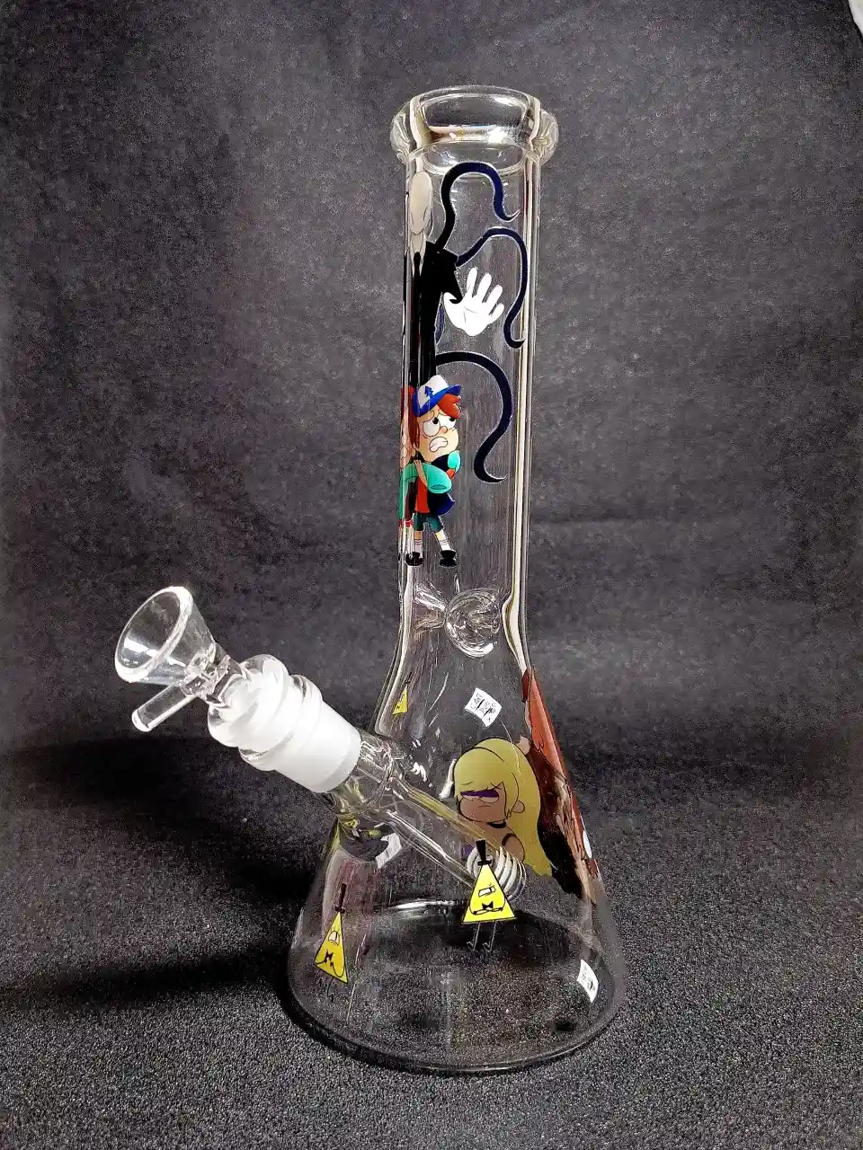 Gravity Falls & Slender Man Paranormal Mystery Beaker Glass Bong