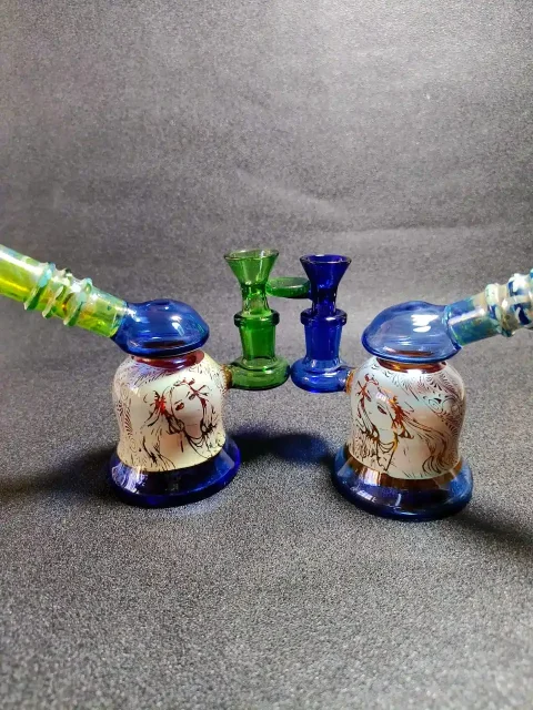 Little Beauty Cute Fumed Silver Glass Bubbler Little Beauty Cute Fumed Silver Glass Bubbler