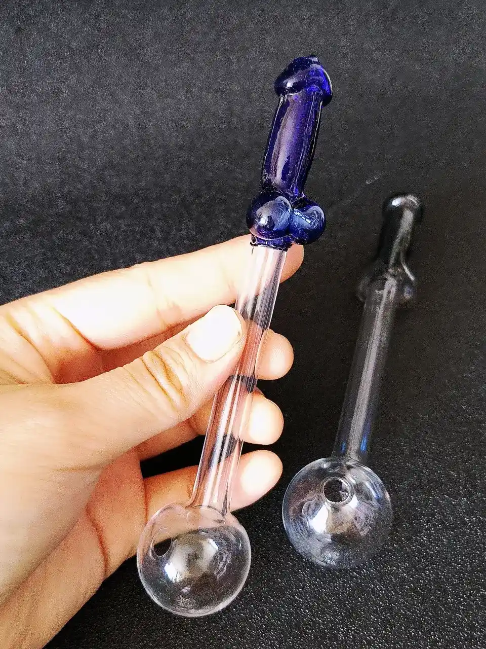 Novelty Dick-Shaped Borosilicate Glass Oil Burner Pipe