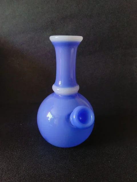 Opaline Lavender Blue Vase-Style Glass Bong