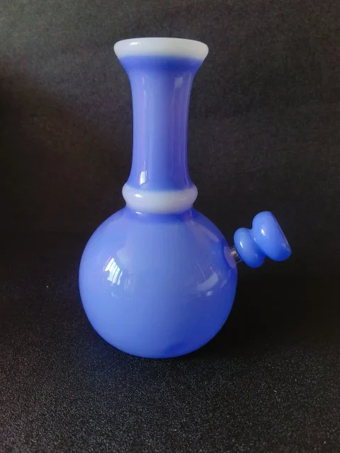 Opaline Lavender Blue Vase-Style Glass Bong-2 Opaline Lavender Blue Vase-Style Glass Bong