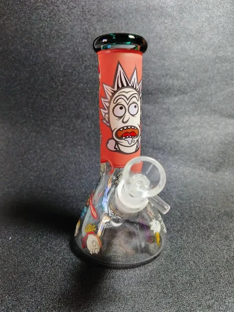 Rick & Morty Multiverse Madness Glow-in-the-Dark Beaker Glass Bong