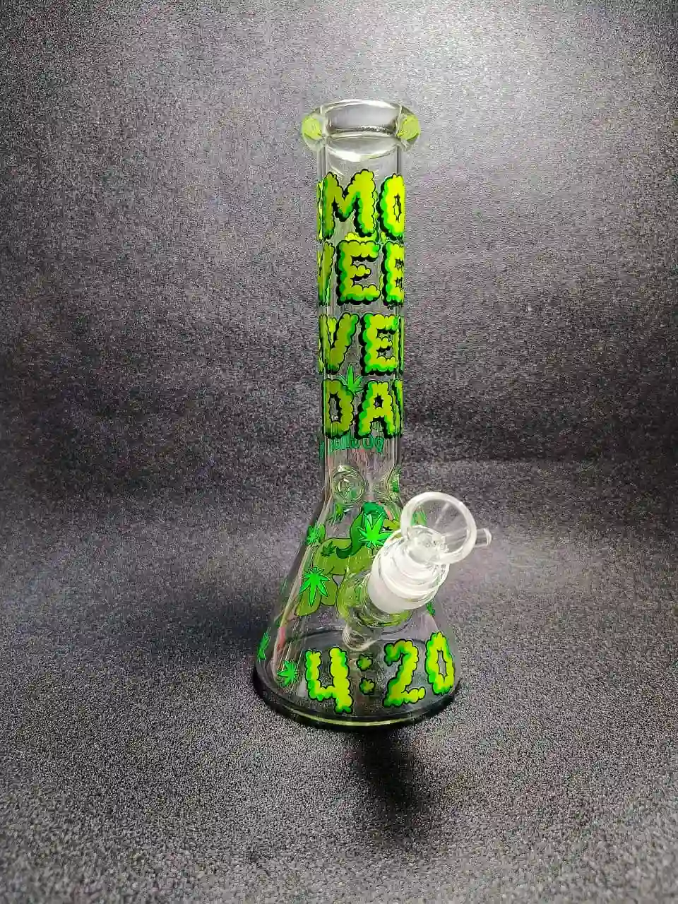 Smoke Weed Every Day Graffiti Bubble Letter Beaker Bong