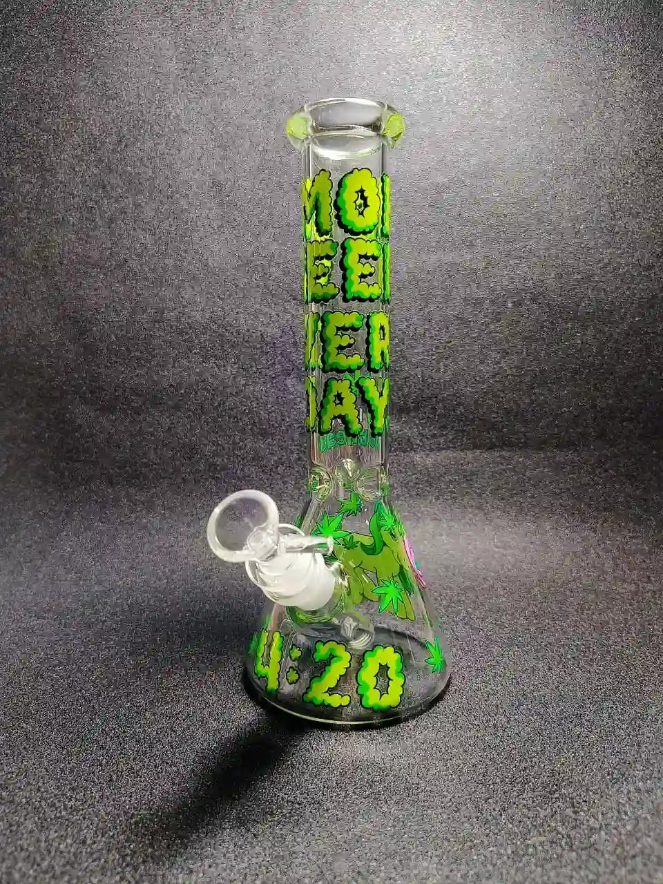 Smoke Weed Every Day Graffiti Bubble Letter Beaker Bong