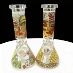 8" Abstract Tribal Beaker Glass Bong